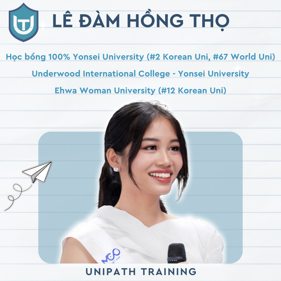 Lê Đàm Hồng Thọ giành học bổng 100% Yonsei University #2 Hàn Quốc
