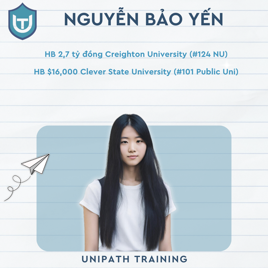 Nguyễn bảo yến - Học bổng hơn 3 tỷ đồng từ hai trường ĐH Mỹ